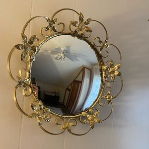 Vintage Brass Mirror